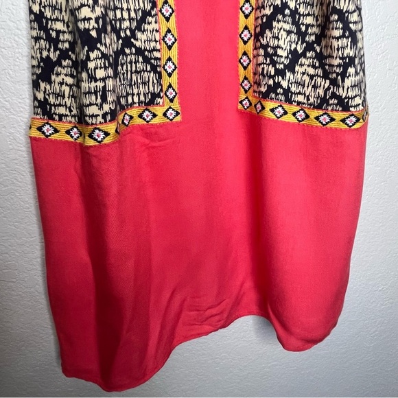 THML Anthropologie Bohemian Embroidered Halter Dress With Tassels Size Medium - Picture 13 of 15